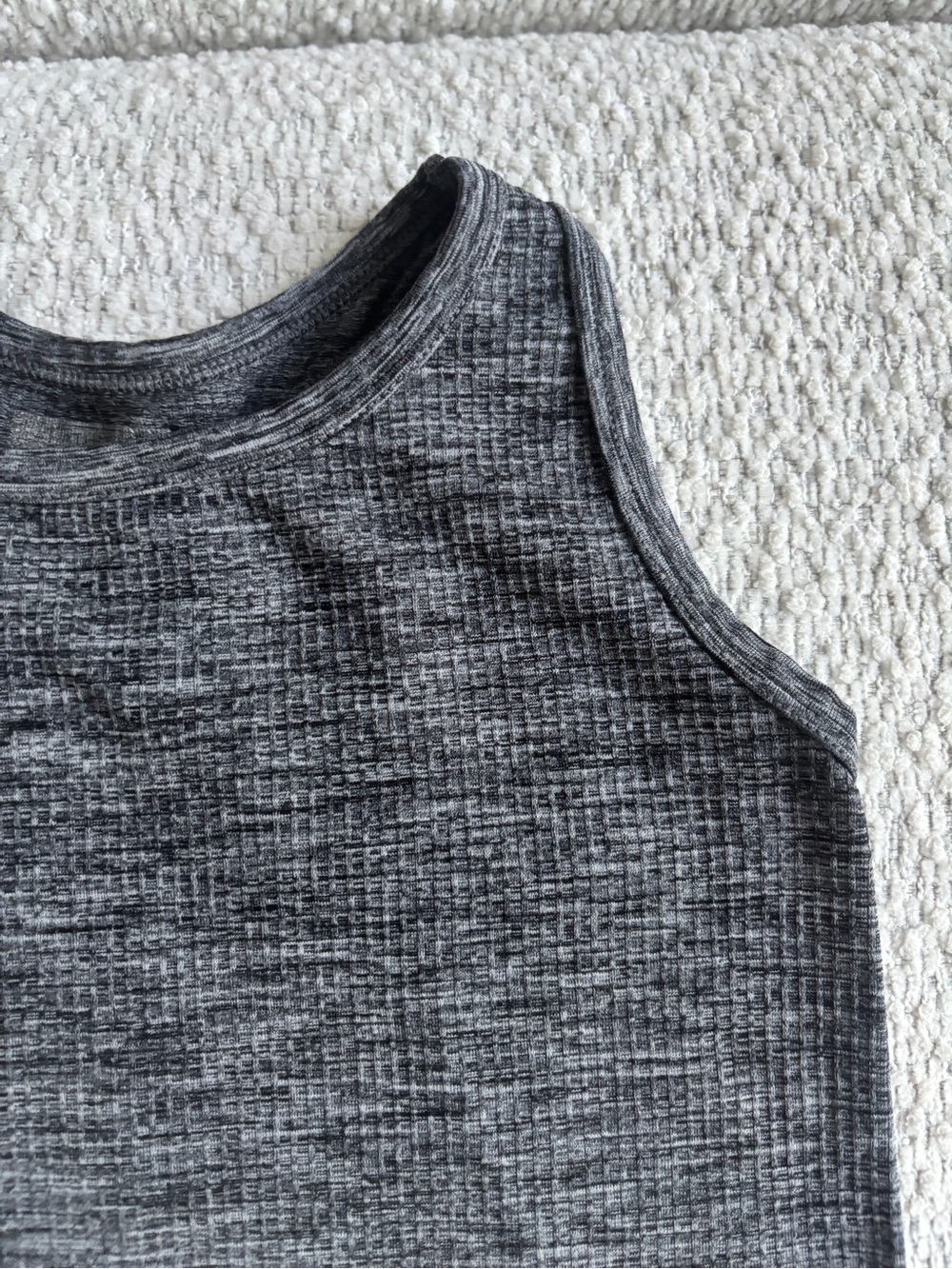 Athleta Gray Ribbed Racerback Tank Top - Picture 5 of 5